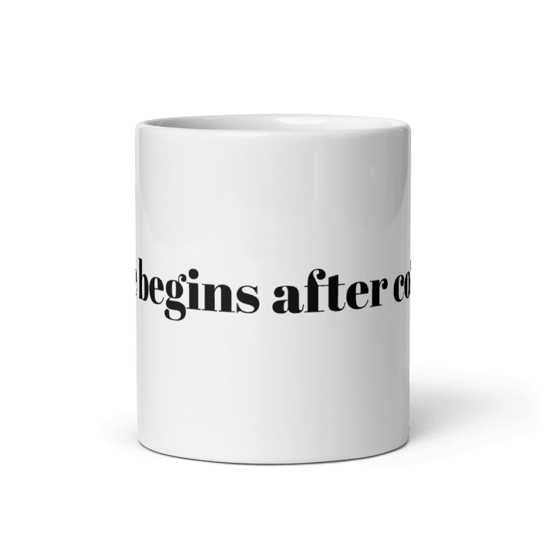 White glossy mug